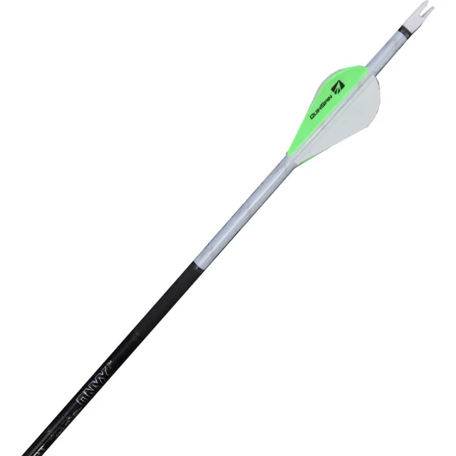 NAP NAP-60-1004 Quikfletch Quickspin 4 Fletch 2" White/Green 6 Pack