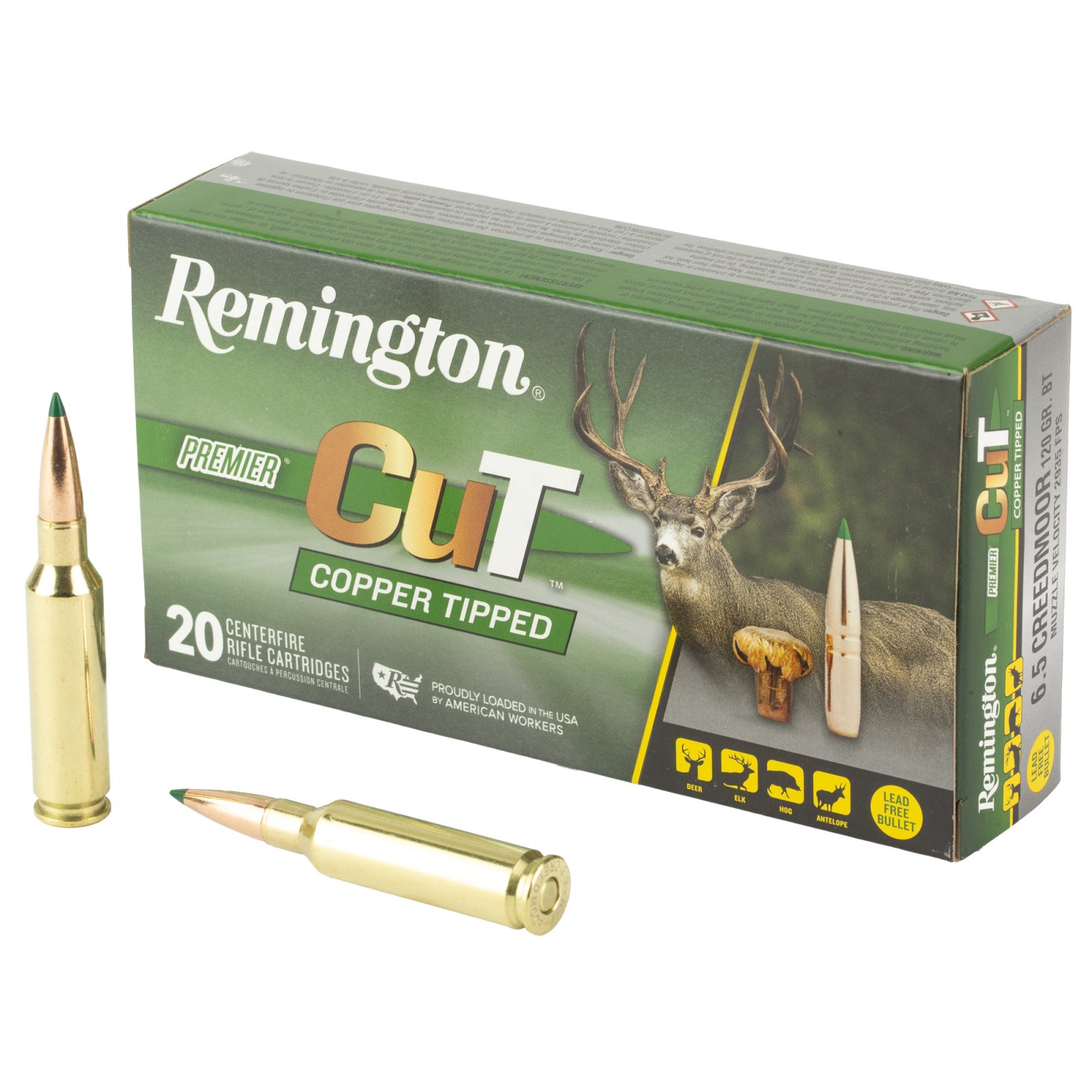 Remington R22334 Premier 6.5 Creedmoor 120gr Ammunition 20/Box - Remington Arms Company, LLC - 6.5 CREEDMOOR