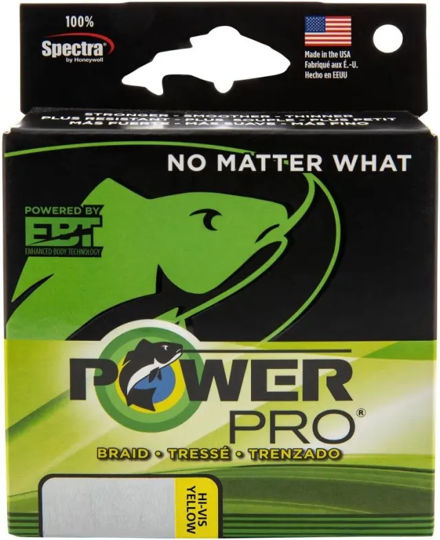 POWER 100300Y 100lb 300yd Yellow Spectra Braided Low-Stretch Line