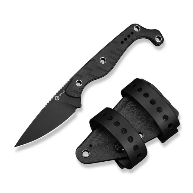 CIVIVI SOKN 2.82In Nitro-V Stonewash Blade Black G10 Kydex Sheath - CIVIVI Knives