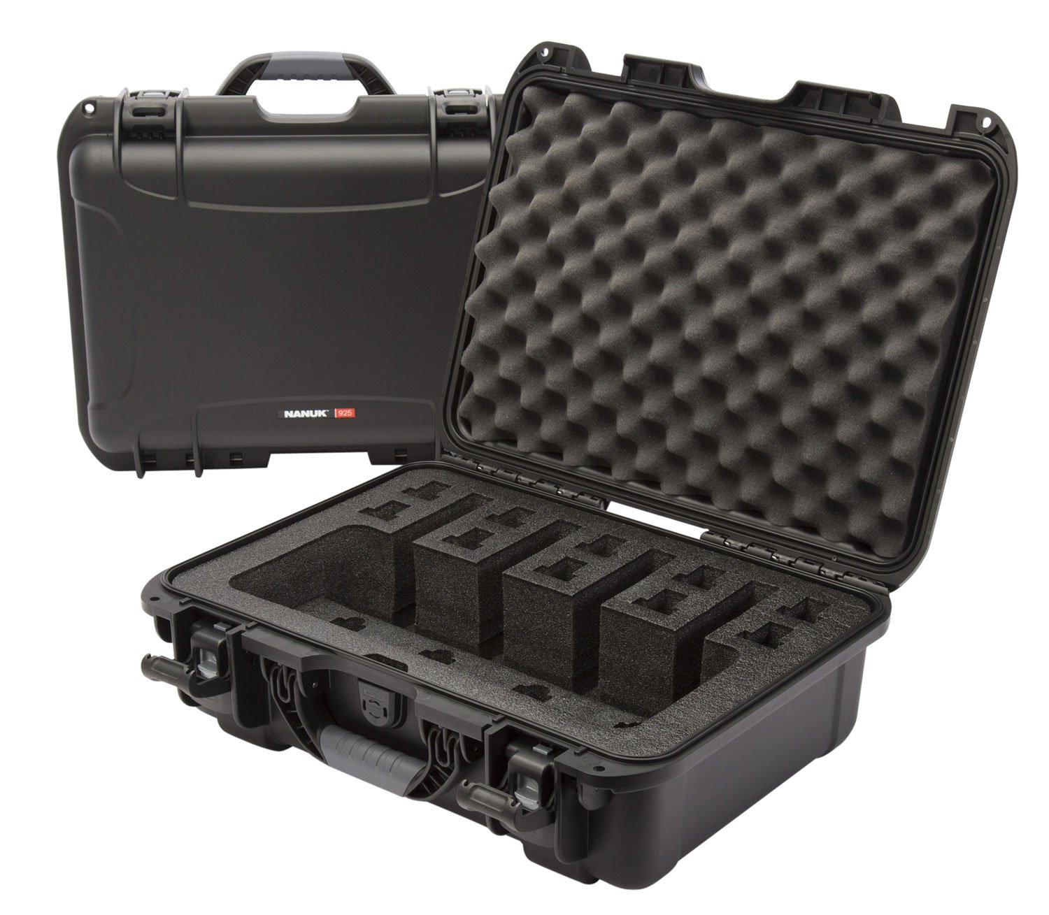 Nanuk 9254UP1 4 UP Pistol Case Black Waterproof Resin with Foam Padding