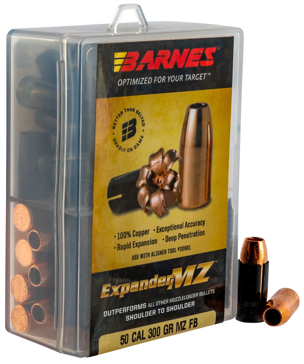 Browning Barnes Bullets Expander MZ 50 Caliber 300gr HP 24 Pack - Browning - 50