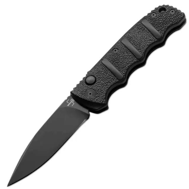 Boker Kalashnikov 3.25" BL/PL - 01KALS99 Drop Point, Black Handle, Auto, D2 Steel - BOKER