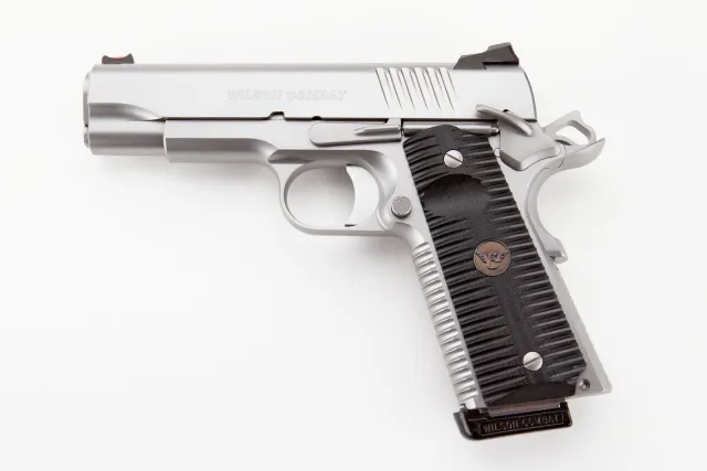 Wilson Combat ACP-COM-9-SS 9mm 4.25 In Stainless Single Action 11-Rounds