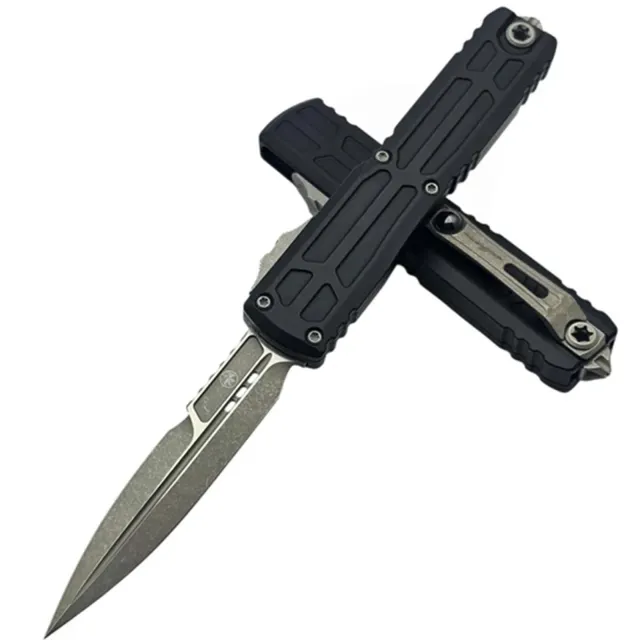 Microtech Ultratech G3 ZBP 3.55 In Bayonet Apocalyptic Black Alu Handle - MICROTECH