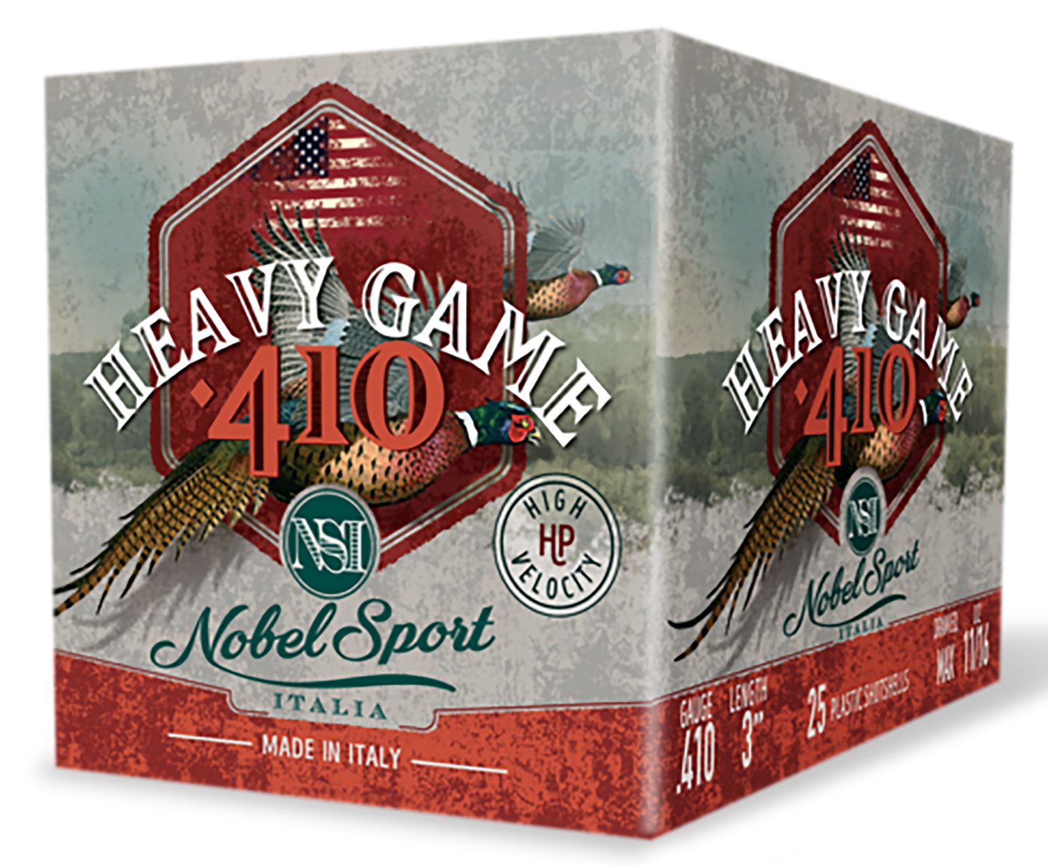 Nobel/Eurosports ANS4134 Heavy Game 410 Gauge 3" 11/16oz 4 Shot 25/Box - NSI