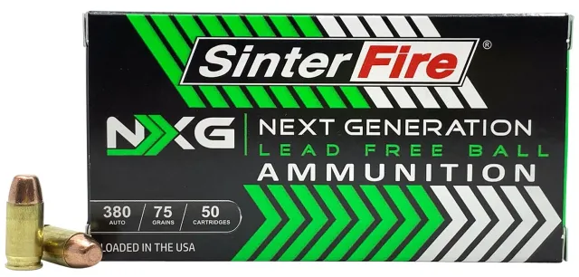 SinterFire SF38075NXG .380 AUTO 75gr Lead-Free 50 Rounds Ammo - SinterFire - .380 AUTO
