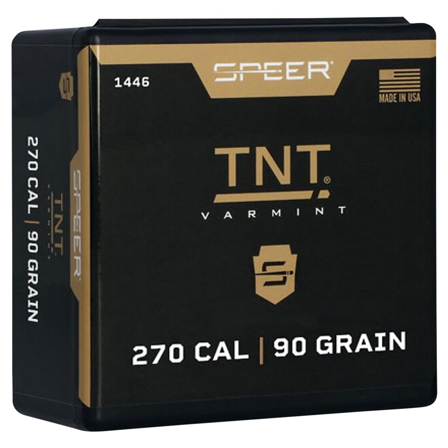 Speer 1446 TNT .270 Caliber .277 90GR Hollow Point Bullets 100 Count - Speer - 270 Caliber