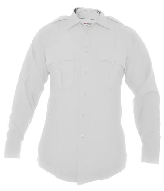 Elbeco CX360 Long Sleeve Shirt Mens White Moisture-Wicking Easy-Care