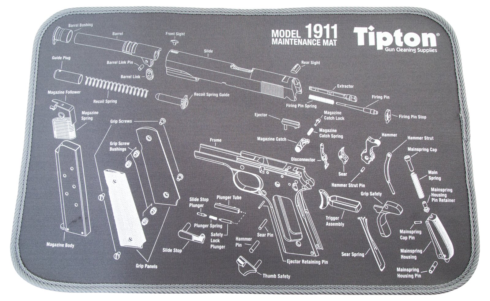 Tipton 558680 Maintenance Mat Neoprene Top Rubber Back 10"x12" Black - TIPTON - 10" X 12"