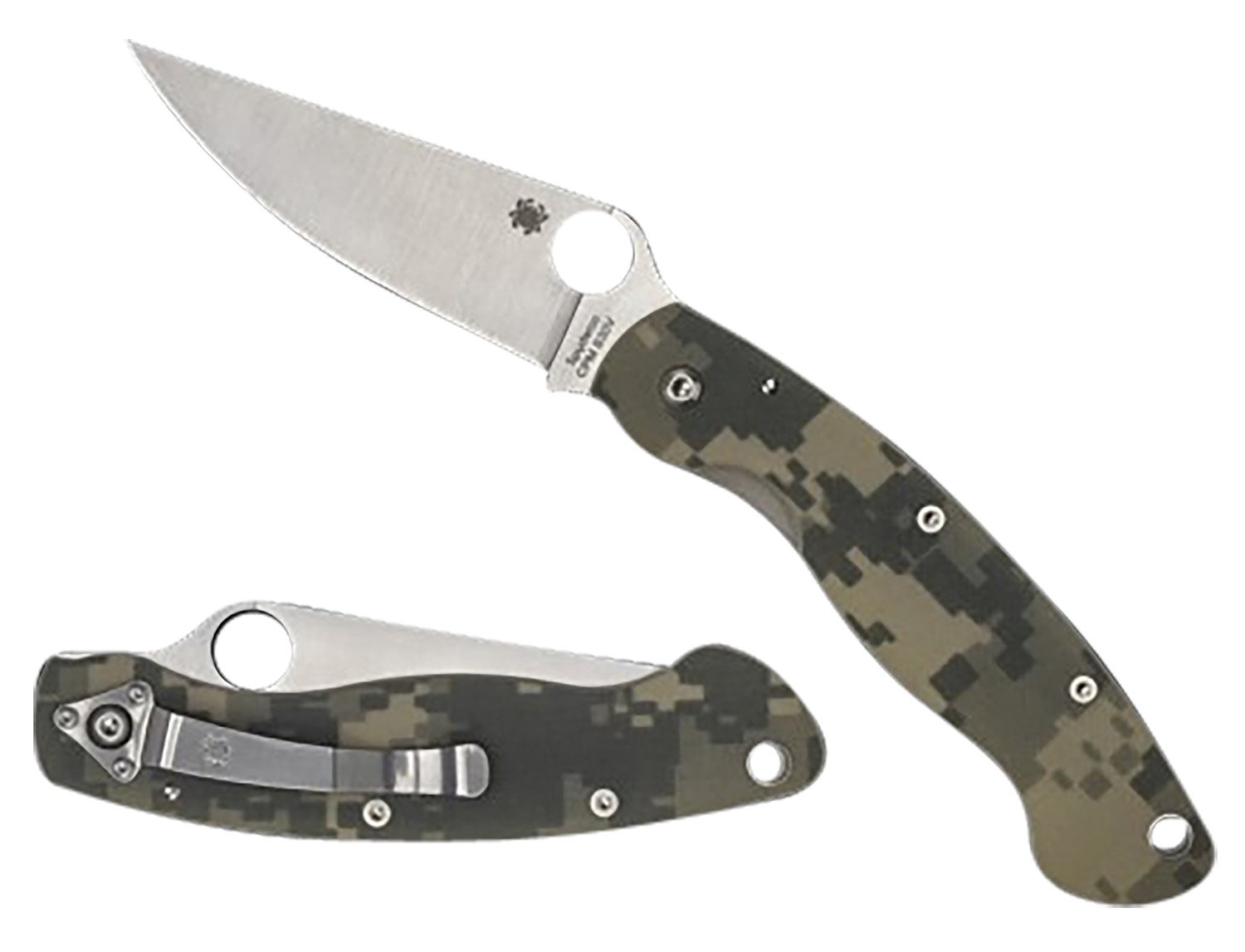 Spyderco Military C36GPCMO 4.00 In DLC Blade G-10 Handle - Spyderco