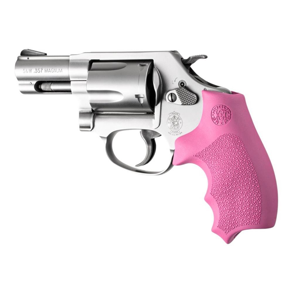 Buy Hogue Overmolded Rubber Bantam Grip Closed Backstrap S&W Round Butt J-Frame Revolvers Pink online