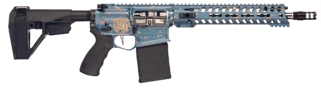 POF USA 02552 Rogue USA 250th 308 Win 12.5" Custom Blue Titanium Cerakote Semi-Auto Pistol - POF USA - 308 Win