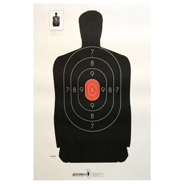 Speedwell Targets Police Silhouette Paper Target Orange 100/ct