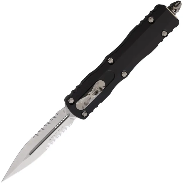 Microtech Dirac 225-11 OTF 2.92 In D/E Stonewash Black Alu Serrated - MICROTECH