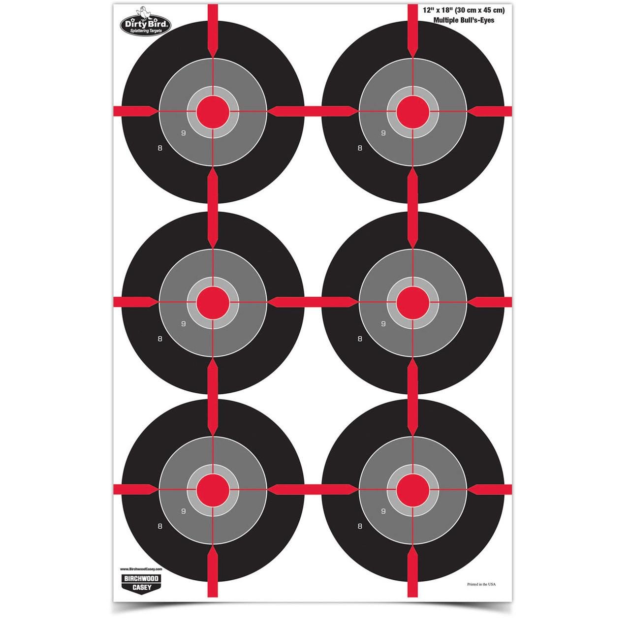 Birchwood Casey BC-35703 12x18 Bullseye Target Pack of 100 - Birchwood Casey