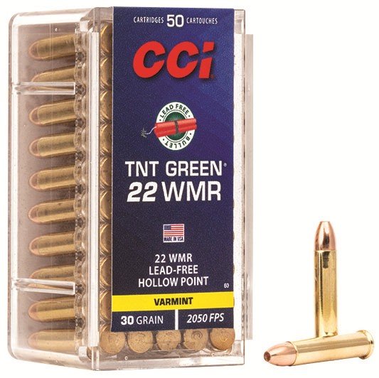 CCI .22 WMR 30gr TNT Green HP Ammo 50 Rounds 0060 - Varmint Performance - CCI - 22 WMR