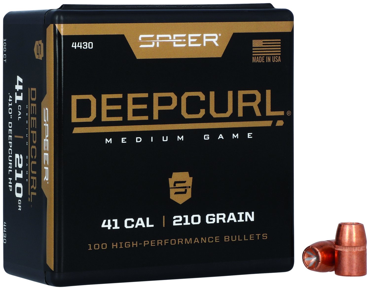 Speer 4430 DeepCurl 41 Caliber 210gr Hollow Point 100/Box - Speer - 41 Caliber