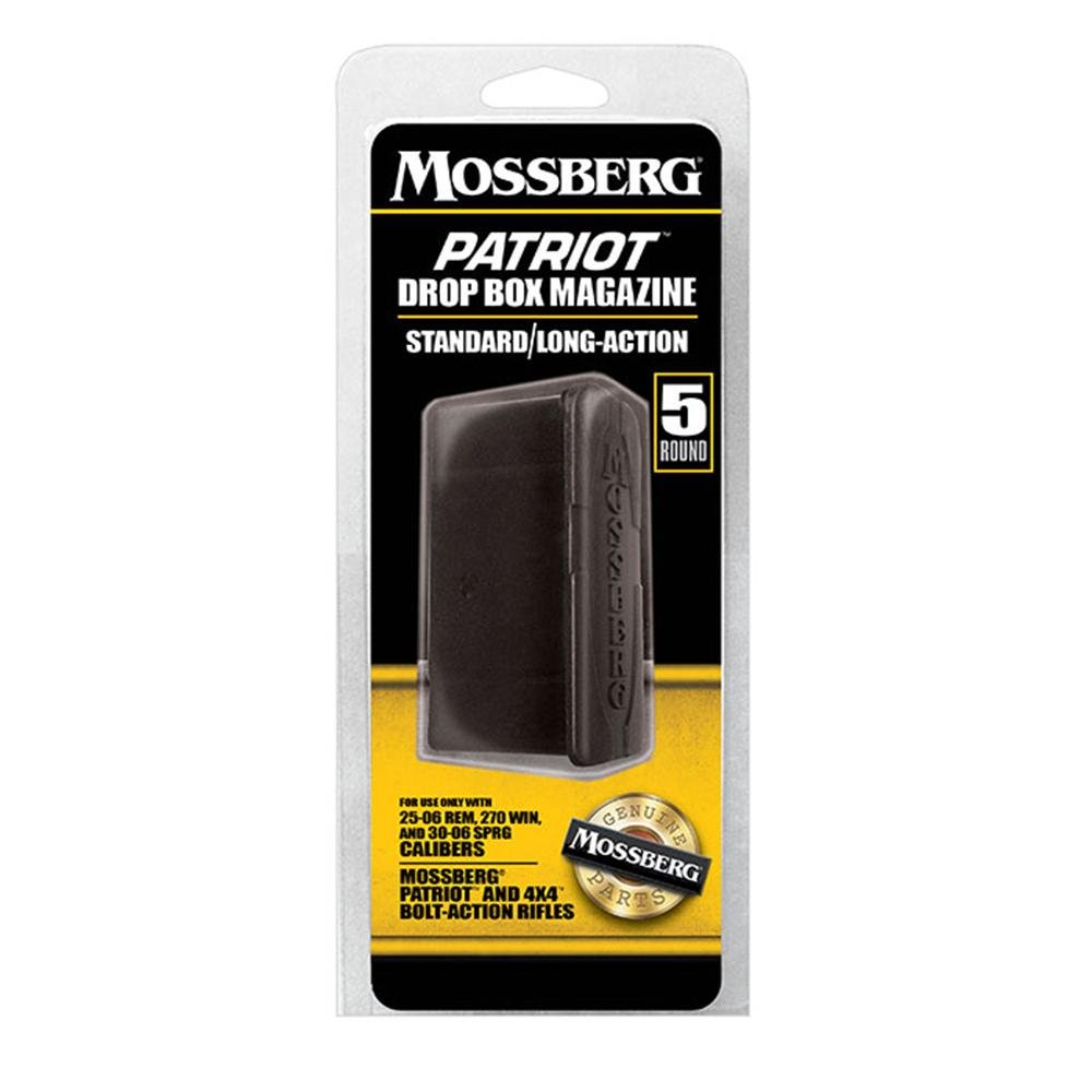 Mossberg Patriot 95033 5rd Drop Box Magazine, Long Action, Polymer, Blued, Fits Mossberg 4X4 - Mossberg - Multi
