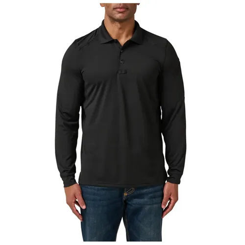 5.11 Tactical Helios L/S Polo Black Long Sleeve Moisture-Wicking Anti-Odor