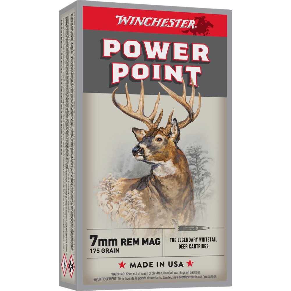 Winchester X7MMR2 7mm Remington Magnum 175gr Power Point 20 Rounds - Winchester - 7mm Rem Mag