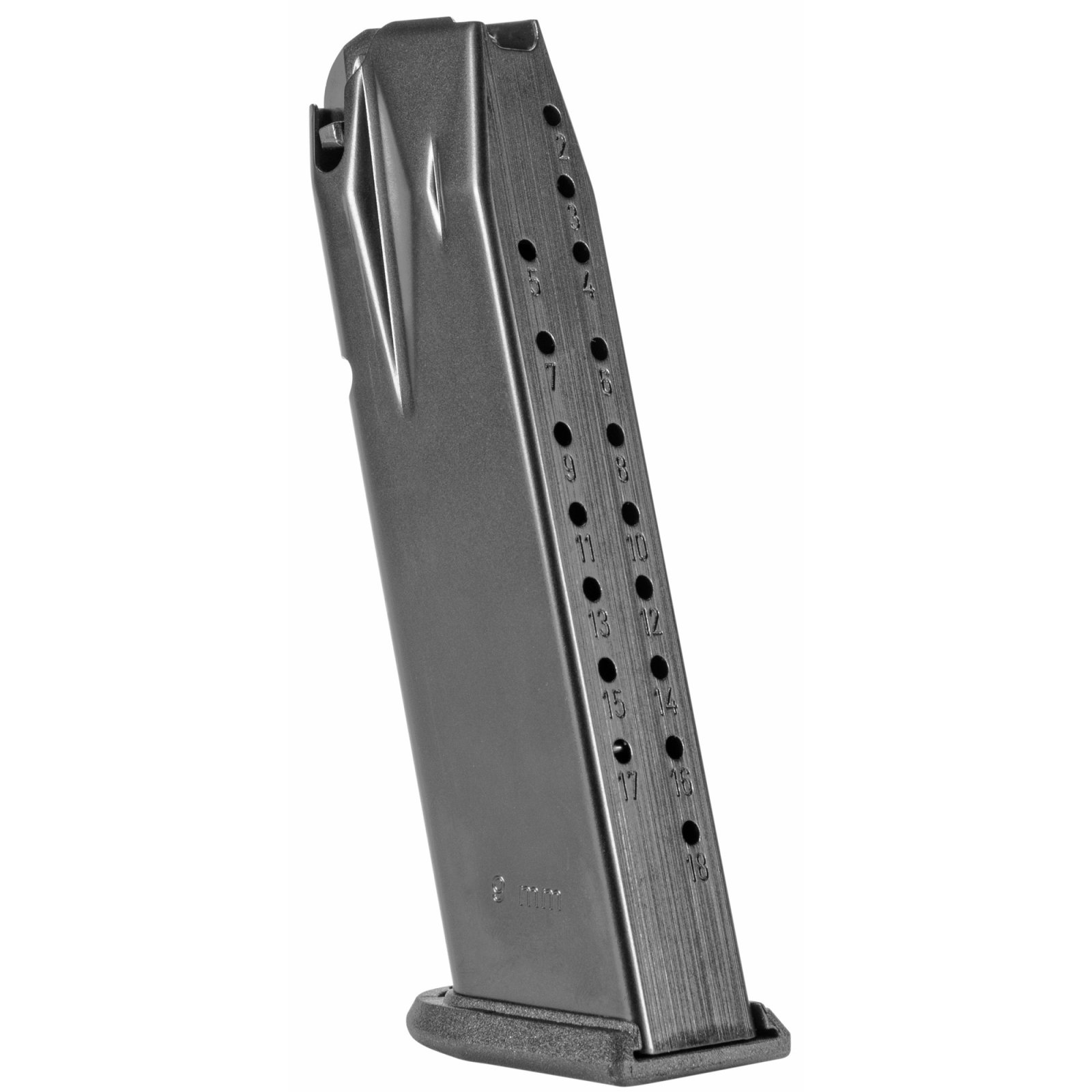 Walther Arms 2856891 PDP Detachable Magazine, 18-Round Capacity, 9mm, Durable Polymer, Black - Walther - 9MM