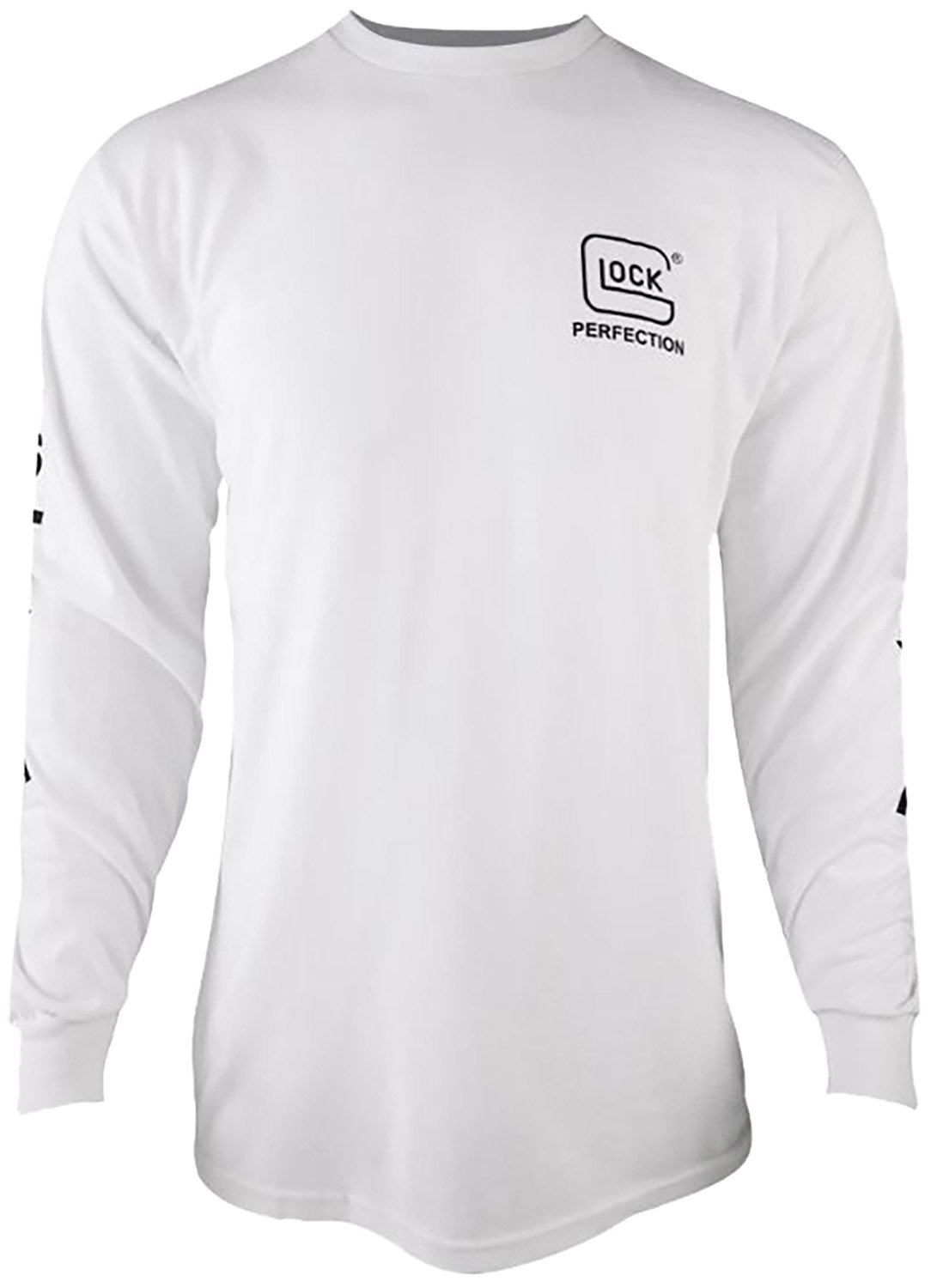 Glock AP96092 Perfection Long Sleeve Tee White Small Pre-Shrunk Cotton