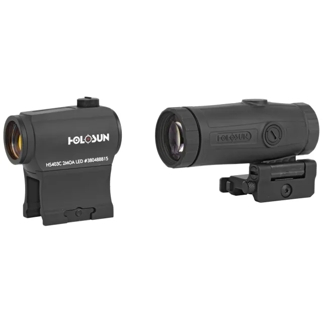 Holosun HS403C + HM3X Micro Red Dot 3X Magnifier Combo Pack