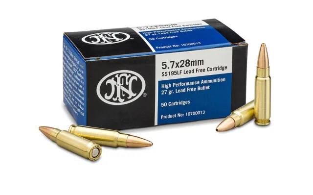 FN America SS195LF 5.7x28mm 27gr Lead-Free FMJ Ammo, 50/Box - FN America - 5.7 x 28mm