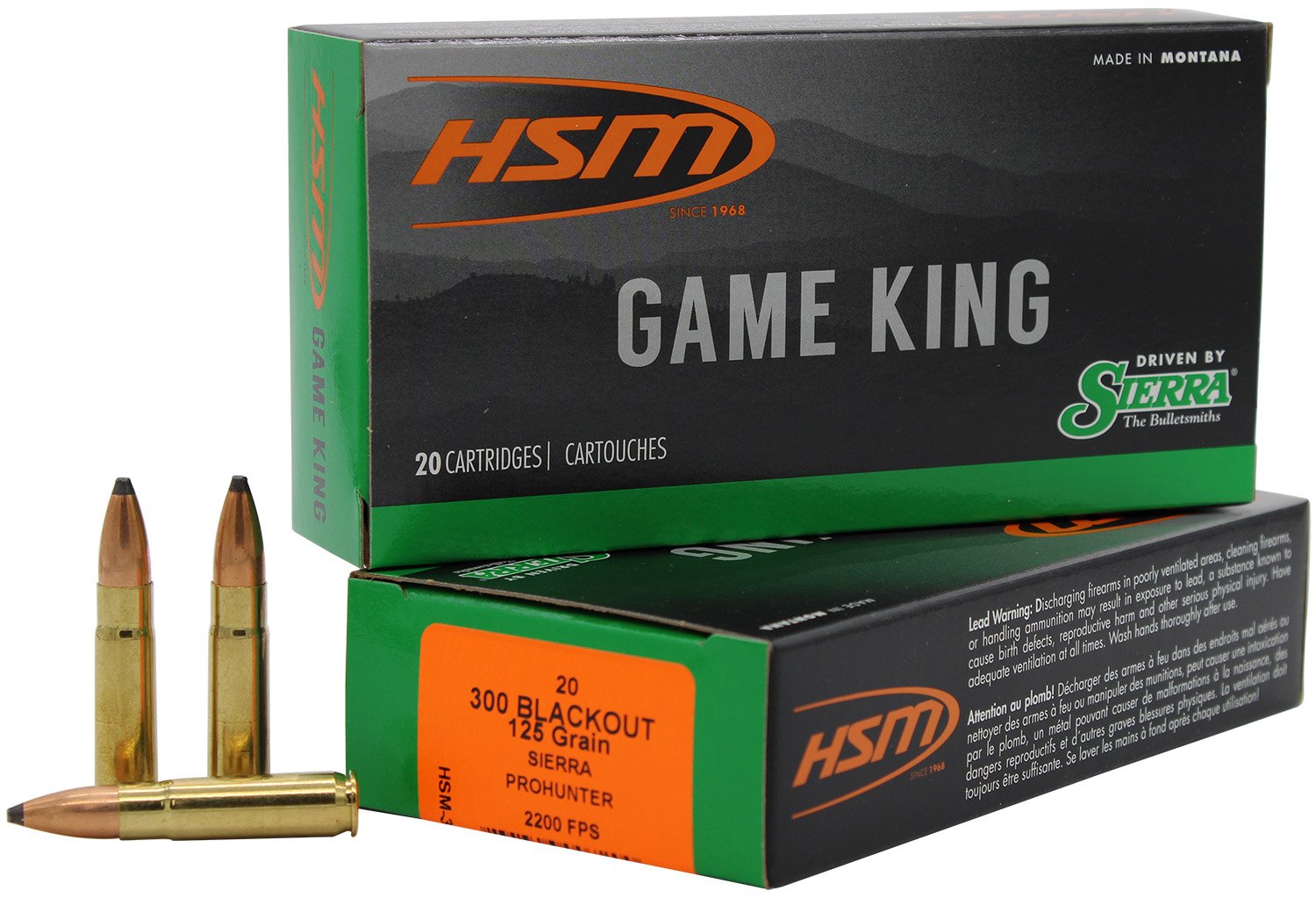 Buy HSM 300BLK3N Game King 300 Blackout 125 gr Pro Hunter 20 Per Box/ 25 Case online
