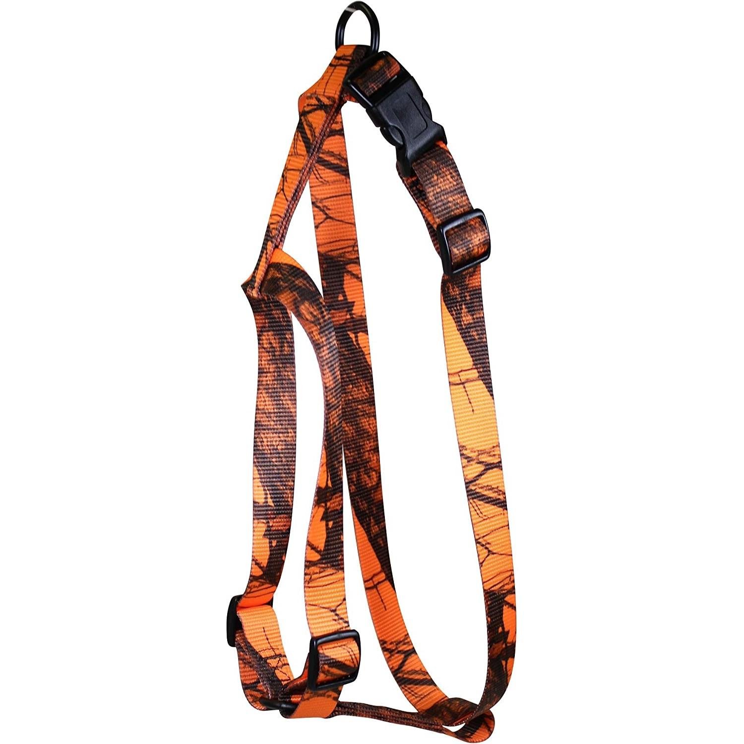 Omnipet 17S-BLZ Adjustable Nylon Harness 5/8 Mossy Oak Blaze Orange - Leather Brothers Inc. DBA Omnipet