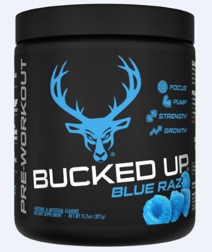Buy Bucked Up Pre-Workout Blue Raz 30 Serving Tub online