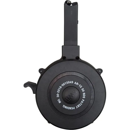 RWB AR50D 50Rd Black Polymer High Cap Drum Mag