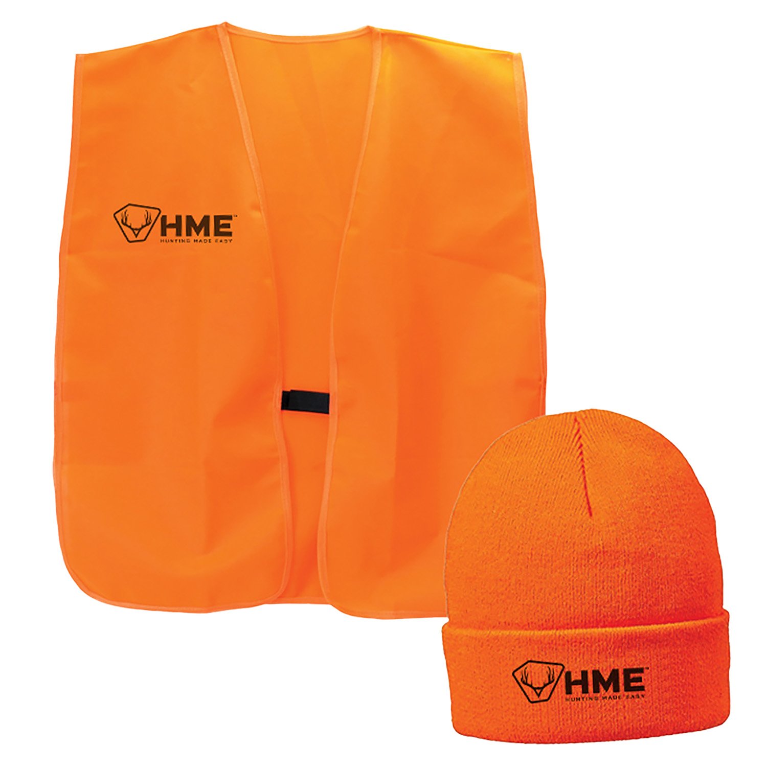 Buy HME HME-VESTKC-OR Orange Vest & Beanie Combo, One Size, Polyester/Acrylic online