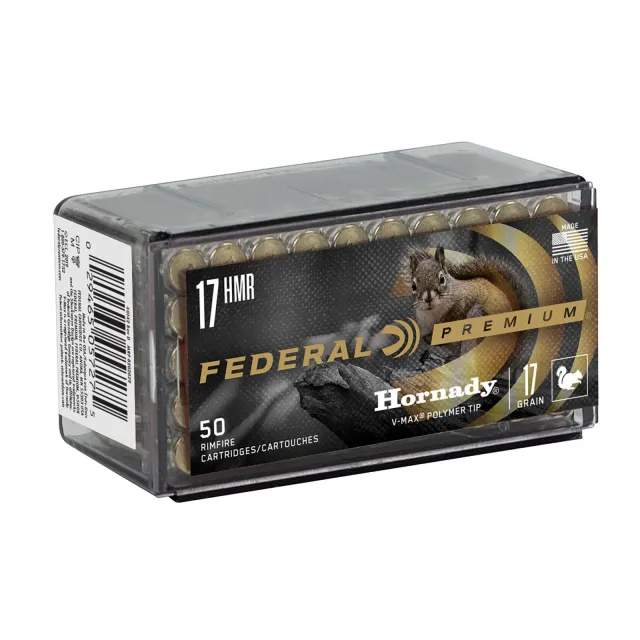 Federal P771 Premium Varmint & Predator 17 HMR 17 gr 2530 fps Hornady V-Max (VMX) 50 Bx/60 Cs - Federal Premium Ammunition - 17 HMR
