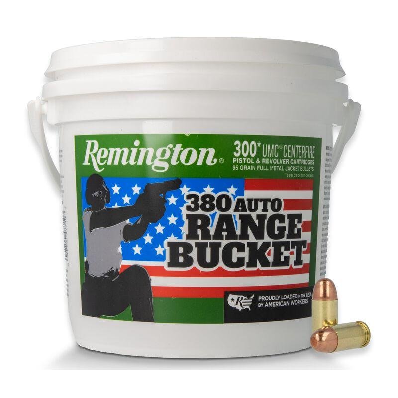 Remington Range Bucket UMC Pistol Ammo 380 ACP 95 gr. FMJ 300 rd. - Remington Arms Company, LLC - 380 ACP