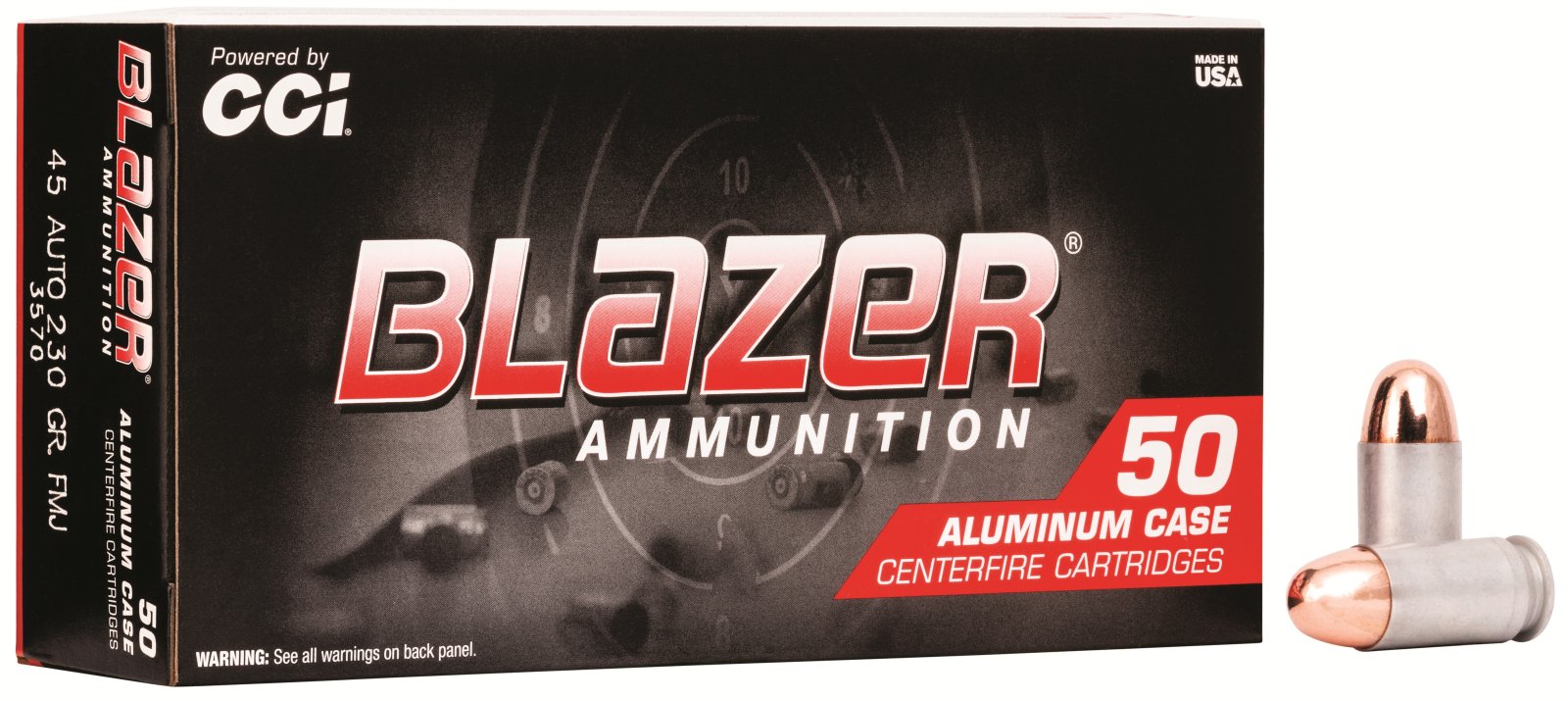CCI Blazer 3570 45 ACP 230 Grain Full Metal Jacket 50 Rounds in Box