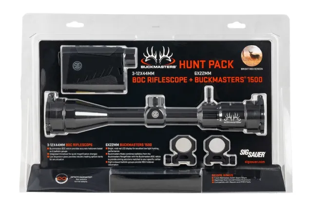 SIG SOK15BM07 BUCKMASTER 3-12X44 W/RF & RNG KIT - Sig Sauer