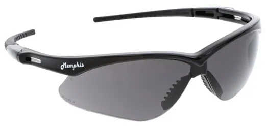 MCR Safety MP1 Memphis Black Frame Gray Max6 Anti-Fog ANSI Z87