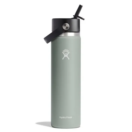 Hydro Flask Wide Mouth Insulated Water Bottle Flex Straw Cap