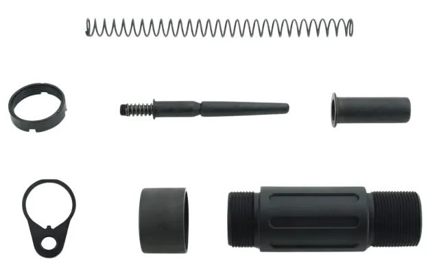 TacFire MAR139C Short Buffer Tube System Black Anodized Aluminum with Q... - TacFire