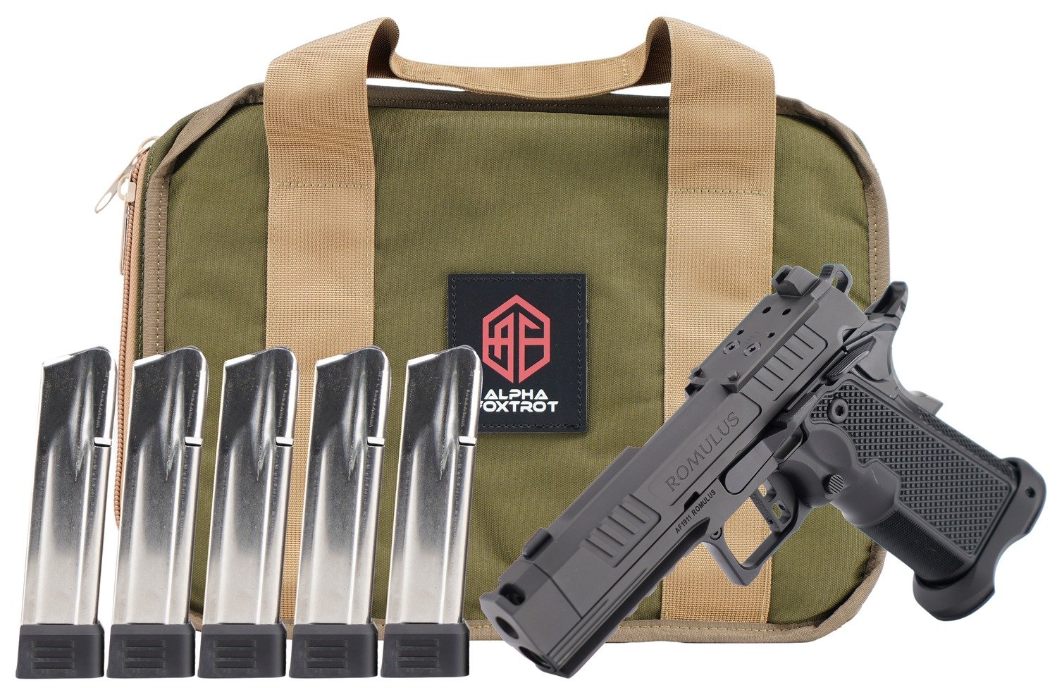 AF AF1911 Romulus 9mm 3.50 In 21rd Black DLC Threaded Compensated Barrel - AF - 9mm