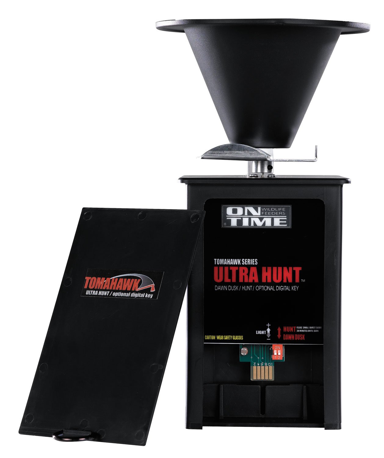 On Time 43005 Tomahawk Ultra Hunt Feeder Black Waterproof 6V Timer - On Time Wildlife Feeders