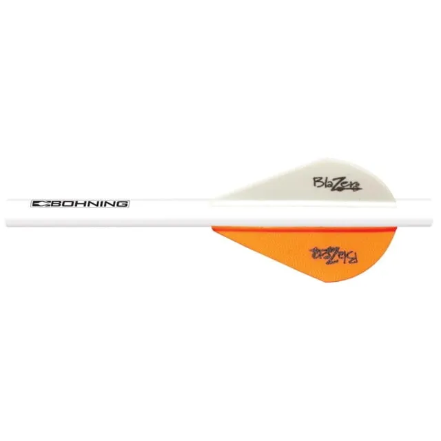 Bohning Blazer QuikFletch Neon Orange/White 6 pk. (Model: 101001NO) - Bohning