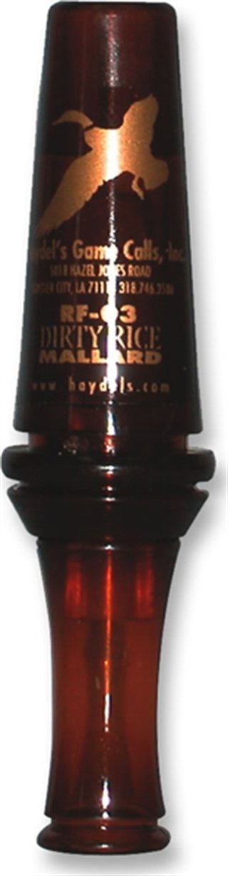 Haydel's RF03 Dirty Rice Double Reed Duck Call Brown Plastic Lanyard - HAY