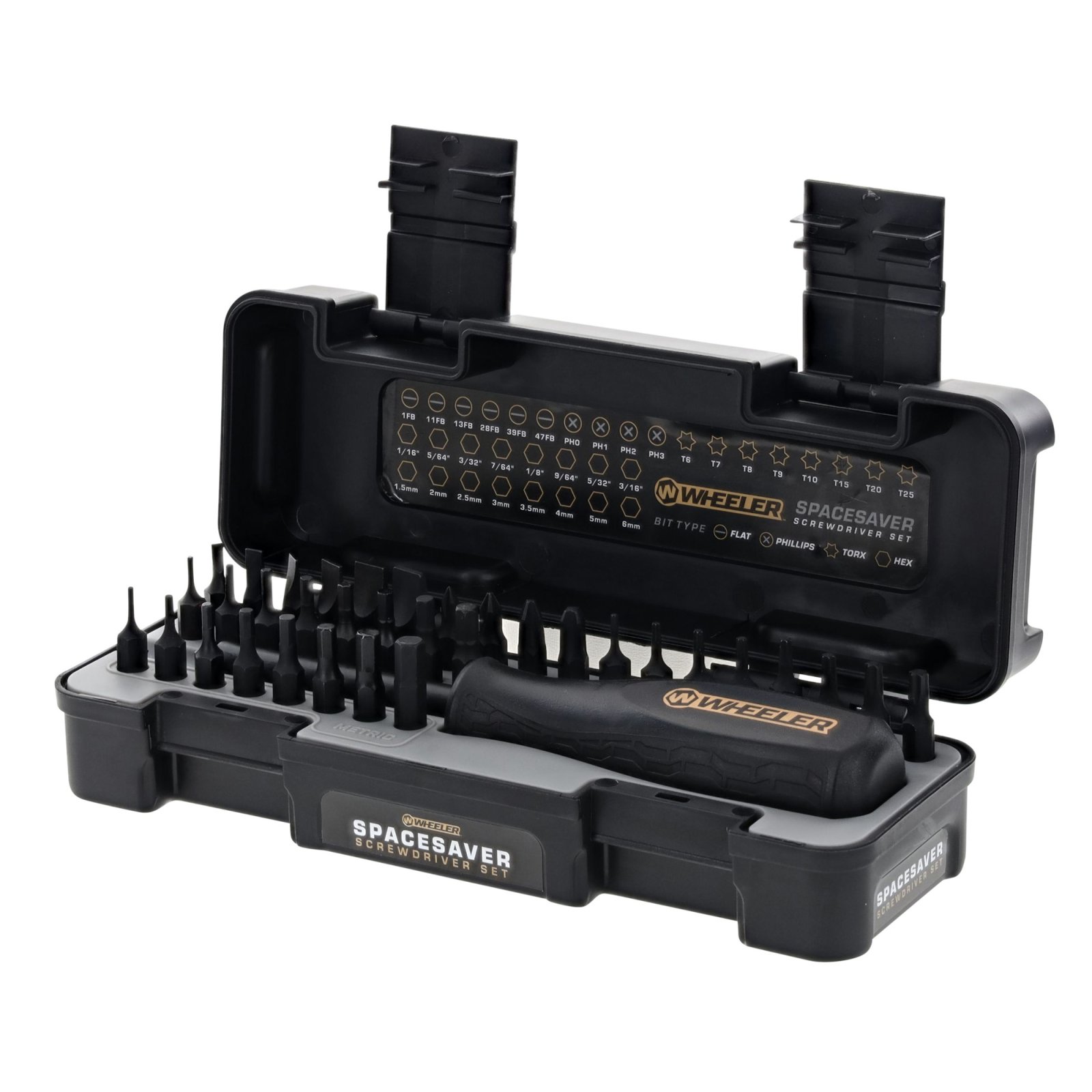 Buy Wheeler 36-Piece Black Spacesaver Screwdriver Set 4001005 online