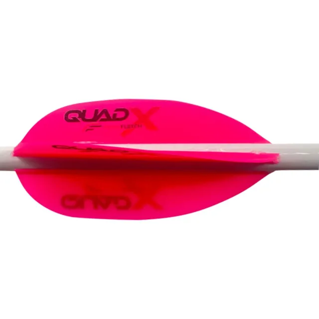 Flex Fletch Quad X Vanes Flo Red 50 Pack QUA50FRD - Flex Fletch