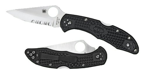 Spyderco C11SBK Delica 4 Serrated VG-10 2.88 In Black FRN - Spyderco