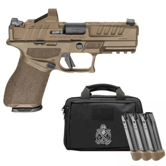 Springfield Armory USA Echelon 9mm Luger 15+1 and 18+1 4.000 Brown Ultra High Impact Polymer