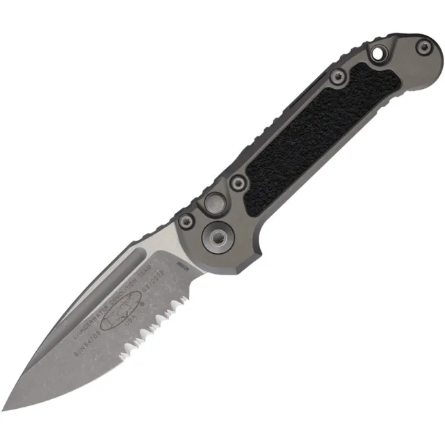 Microtech LUDT G3 3.5 In Partial Serrated Apocalyptic Natural Clear - MICROTECH for sale at Iron and Lace